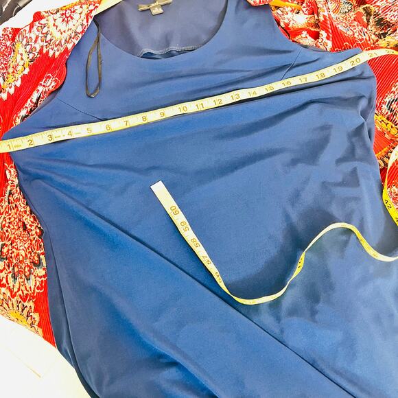 R&K Orange Blue Printed Two Piece Dress Set Size 18 - Picture 6 of 8